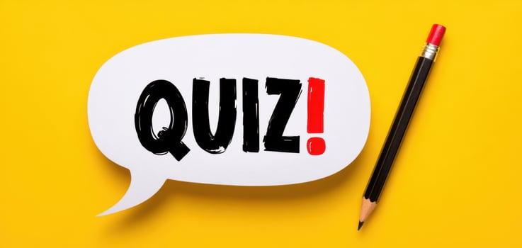 The quiz bubble inviting engagement and fun learning experiences. photo