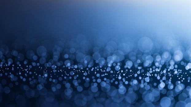 Abstract blue background with white dots photo