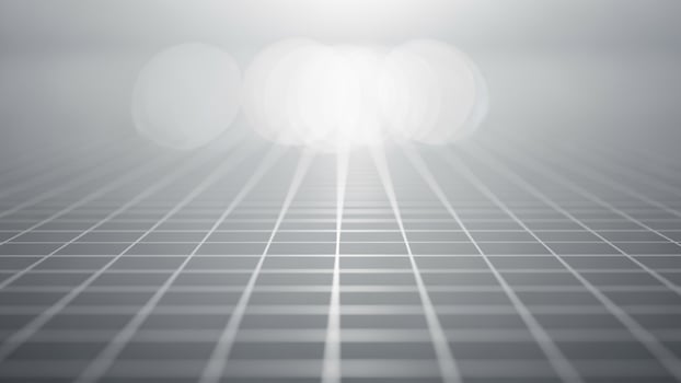 An abstract image of a grid with light coming from the top photo