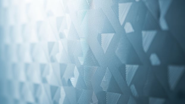 A blue background with geometric shapes photo