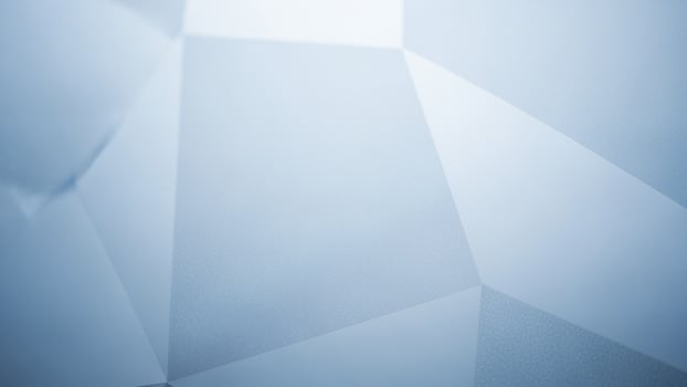 Abstract blue background with white triangles photo