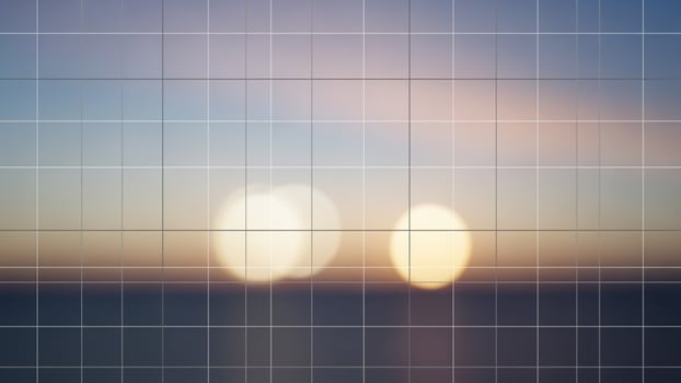 A blurry photo of two lights in the sky