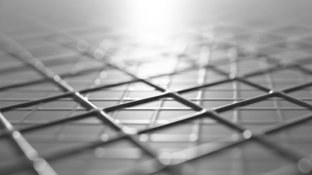 A close up of a grid of metal bars photo
