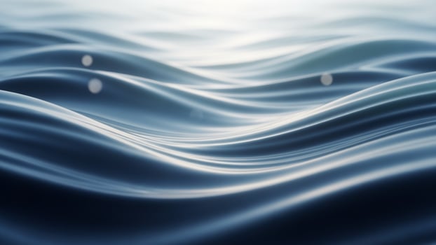 Water waves in the ocean with a sun shining through photo