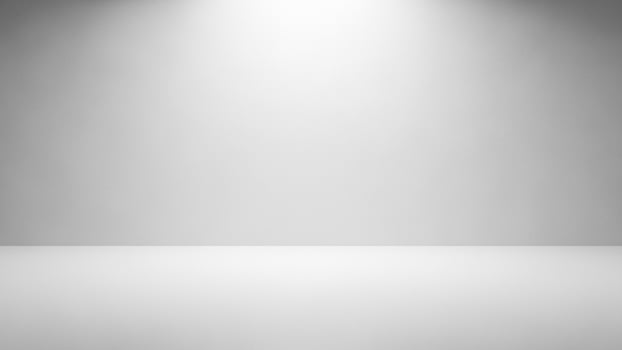 Empty room with white floor and spotlight photo