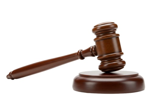 Wooden gavel symbolizing justice and legal authority for commercial use photo