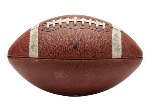 American football leather brown sports equipment isolated close up photo