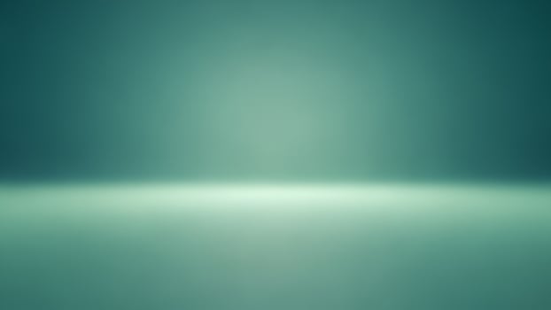 An empty room with a green light photo