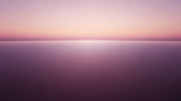 A purple sunset over the ocean with a horizon photo