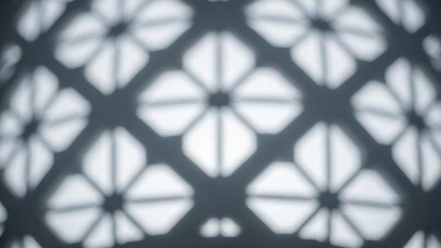 A close up of a white and black patterned wall photo