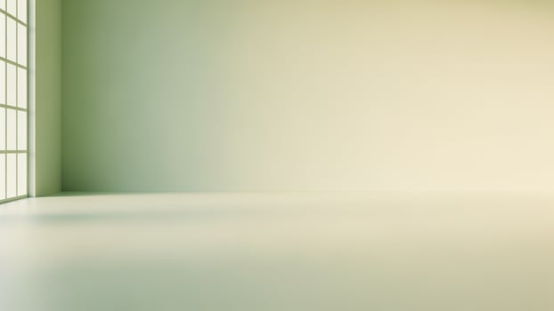 Empty room with a window and white floor photo