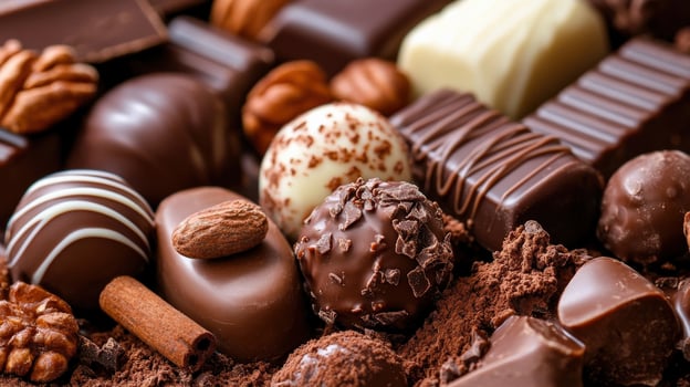 chocolate is a popular food that is often used in desserts photo
