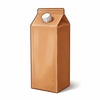 Carton box package illustration isolated on white background for commercial use photo