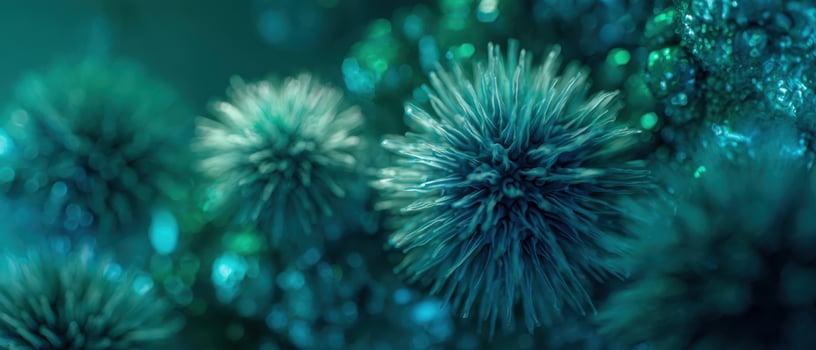 The vibrant microscopic world of abstract microorganisms in stunning detail. photo