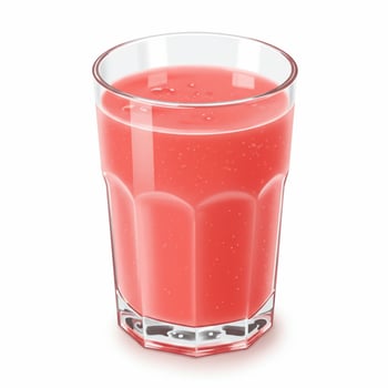 Red smoothie in clear glass drink healthy beverage concept photo