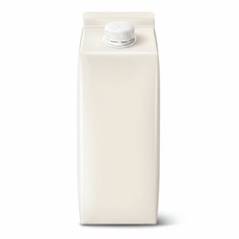Isolated drink carton package for liquid product such as milk or juice photo
