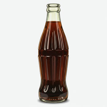 Retro styled soda pop in glass bottle graphic photo