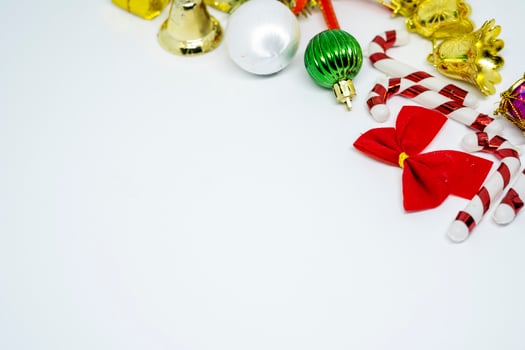 Festive Arrangement of Christmas Presents and Ornaments photo