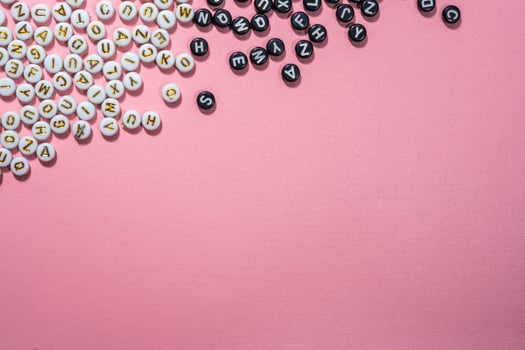 Vibrant Sweet Letters in Flat Lay Style photo