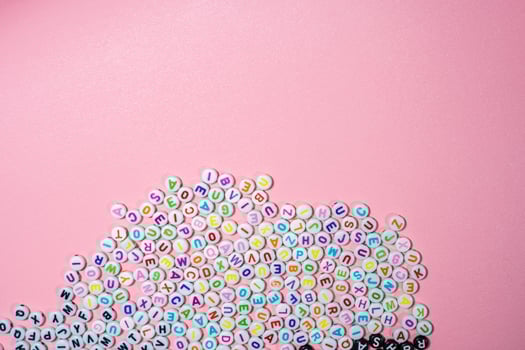 Bright Alphabet Background with Copy Space photo
