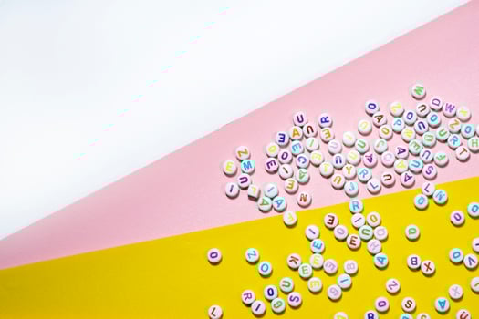 Random Alphabet Pattern with Vibrant Colors photo