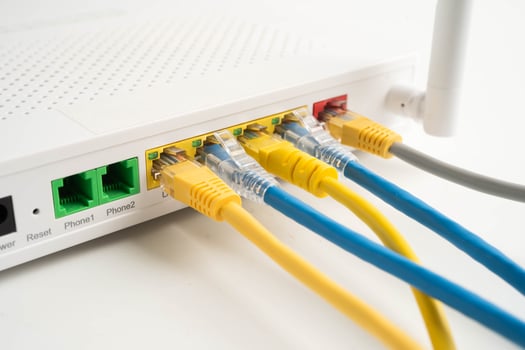 Ethernet cable wireless router connect internet service photo