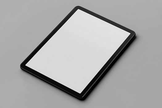 Tablet pc mockup on grey background photo