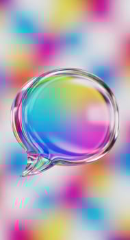 Colorful speech bubble icon, communication and dialogue concept photo
