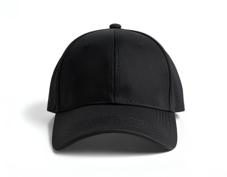 Stylish black baseball cap for branding mockup photo