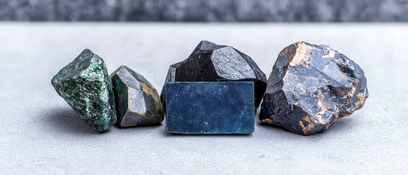 Natural stones and minerals showcasing unique textures and colors photo