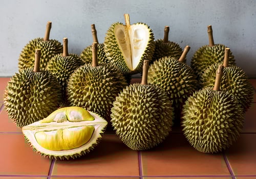 Close-up of Durian Flesh in Natural Light photo