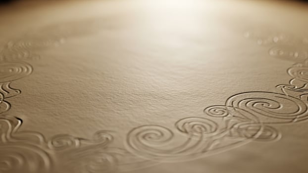 A close up of a book with a design on it photo