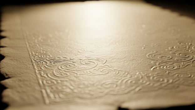 A close up of a piece of paper with intricate designs photo
