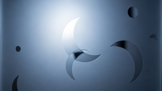 A metal object with a circle on it photo