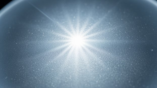 A bright light shining through a sphere photo
