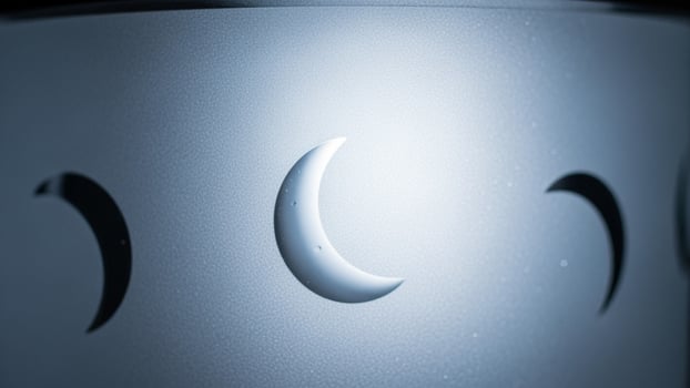 A close up of a moon and crescent photo