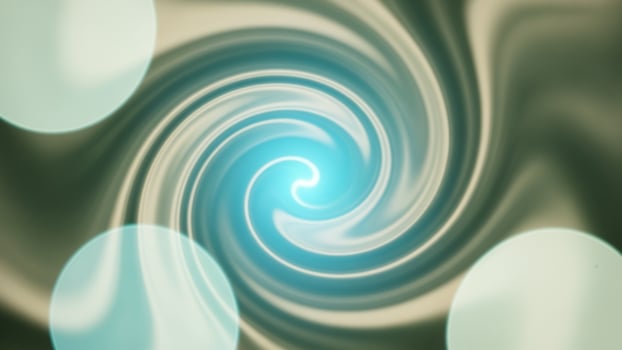 A blue swirl with circles around it photo