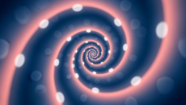 A spiral with circles and light in the background photo