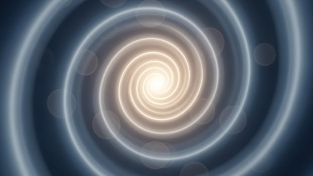 A spiral with light and dark circles photo