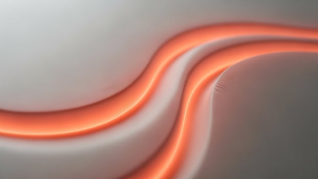 An abstract image of a curved line with orange light photo