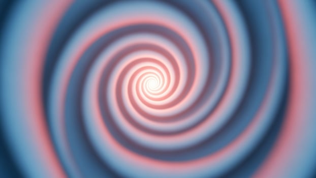 A spiral with a blue and red background photo