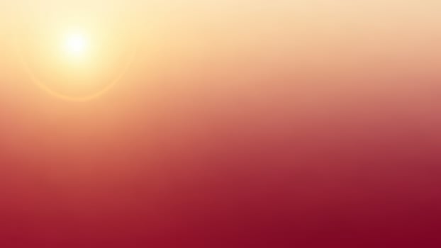 A red and yellow sunset with a bright sun photo