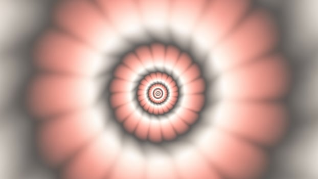 A red and white spiral with a white center photo