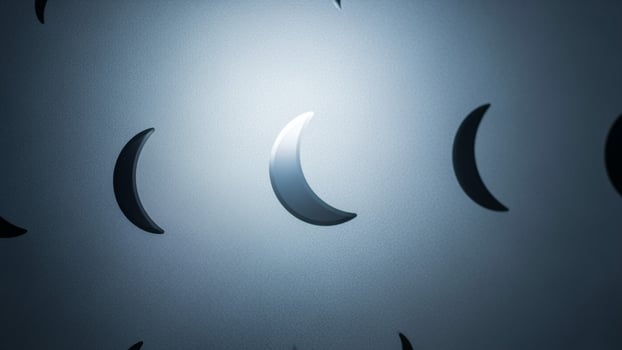 A close up of a crescent moon photo