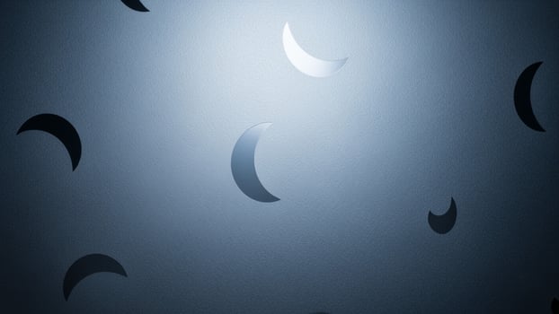 A black and white photo of a moon
