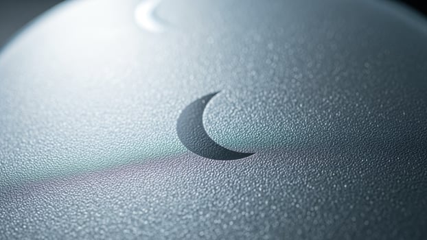 A close up of a moon and a crescent photo