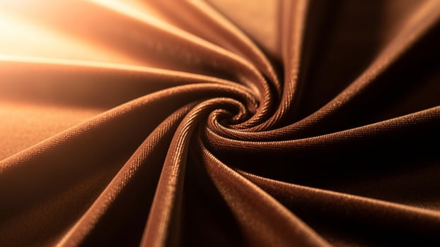 A close up of a brown fabric with a swirl photo