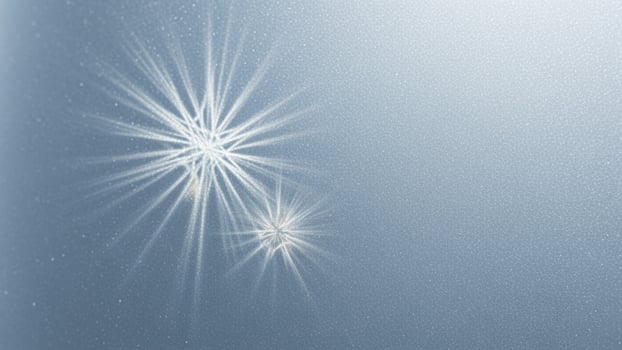 A starburst is shown on a frosted glass photo