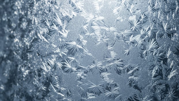 Frosty glass with frosty patterns on it photo