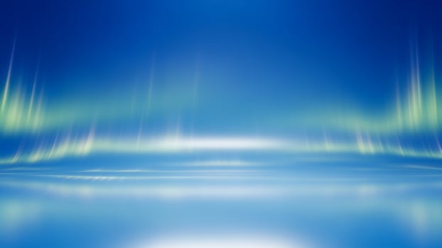 Abstract aurora lights on a blue background photo